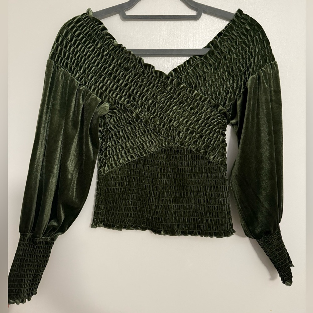 BB Dakota by Steve Madden: Smocked Velvet top